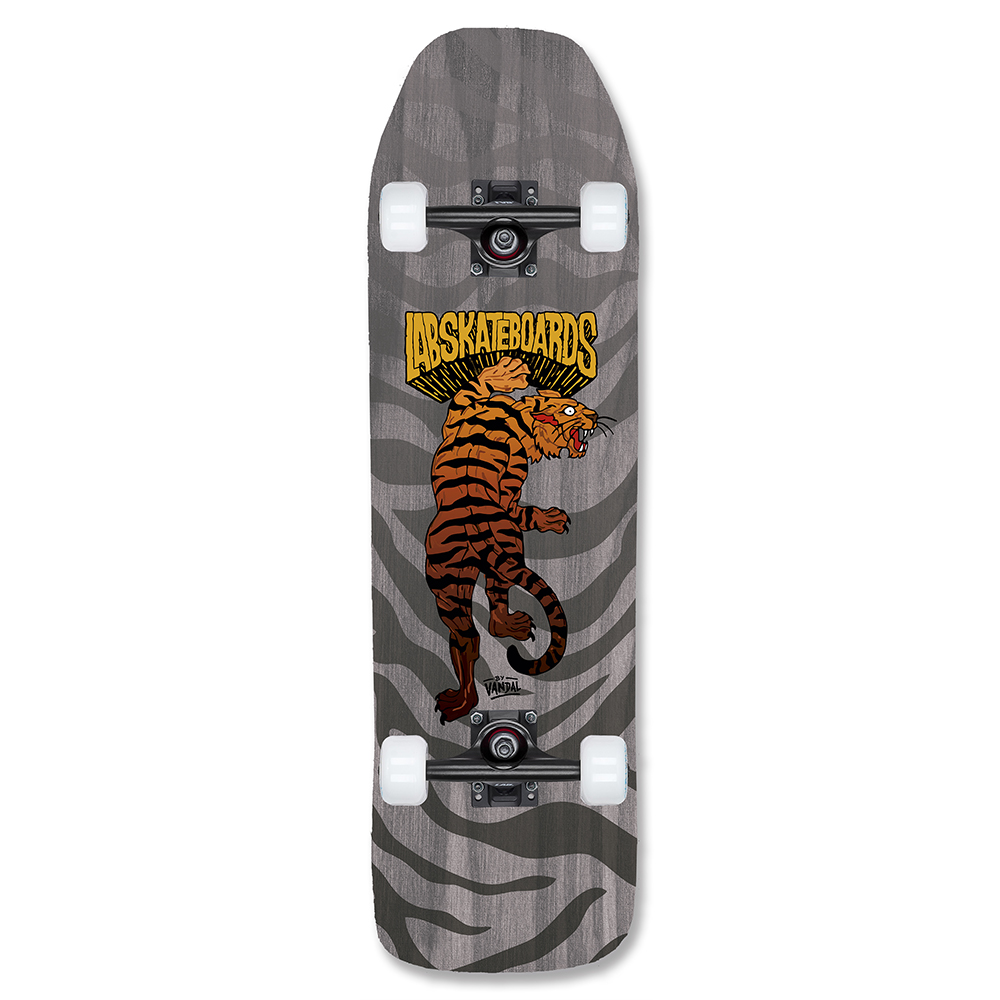 Planche De Skateboard Old School - 8.25 X 32.0 Pouces, érable 7 Plis, Design Bleu/orange - 11