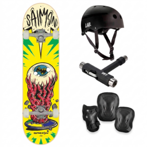 Combo Skate completo Maple + casco + Llave T  + Protecciones